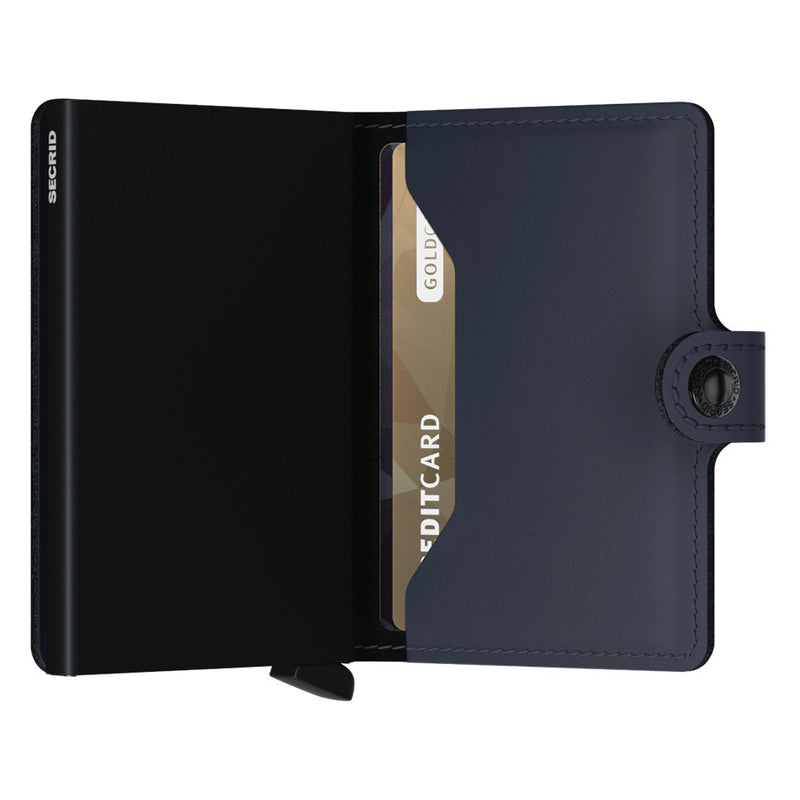 Secrid RFID Mini Wallet Night Blue open