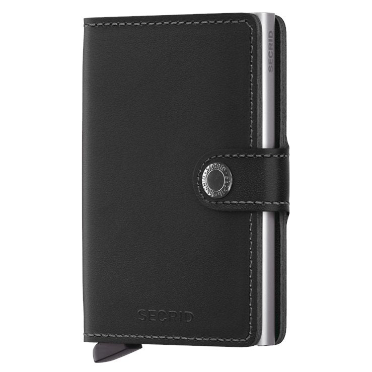 Secrid RFID Mini Wallet Original Black Leather front