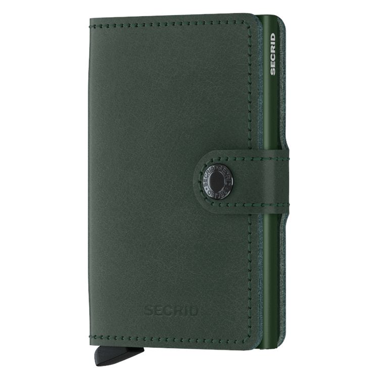 Secrid RFID Mini Wallet Original Green Leather front