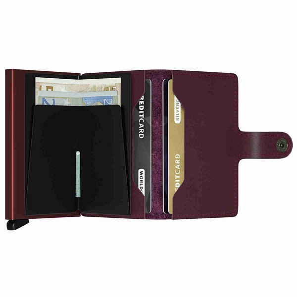 Secrid RFID Mini Wallet Original Bordeaux open