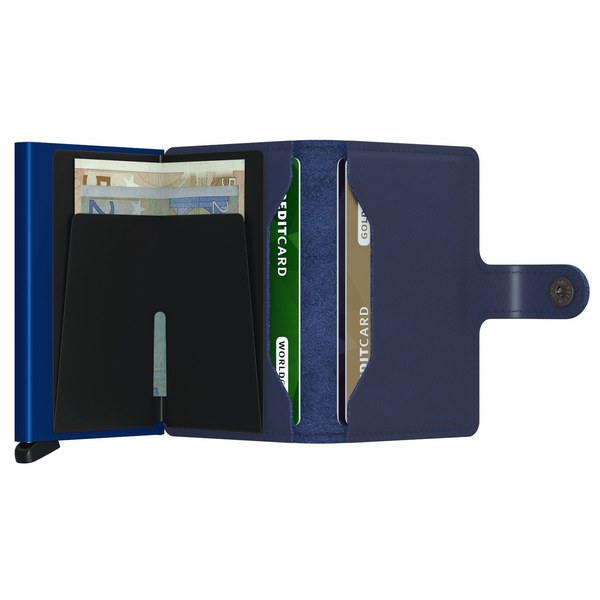 Secrid RFID Mini Wallet Original Navy Blue open