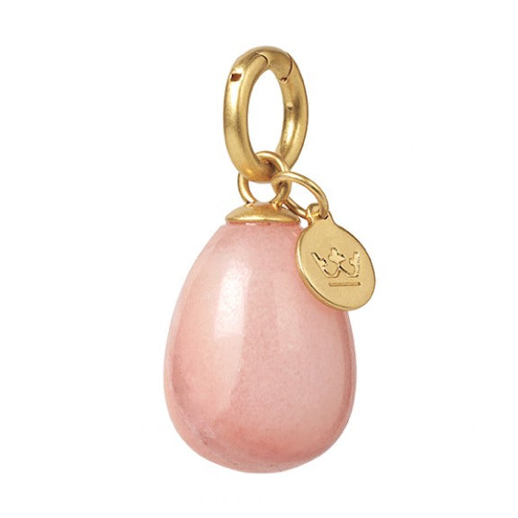 Sence Copenhagen Jewellery Diversity Beads Charm with Rose Aventurine in Plated Gold G910A side