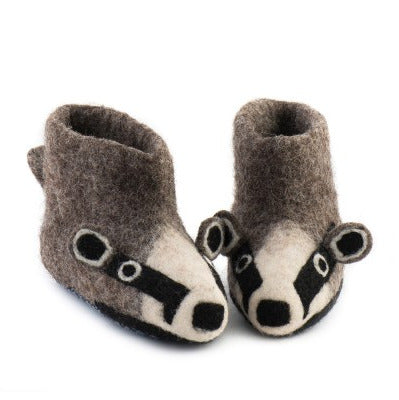 Sew Heart Felt Billie Badger Infant's Slippers front