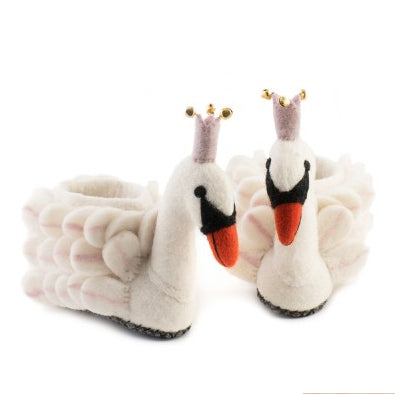Sew Heart Felt Odette Swan Childrens Slippers front