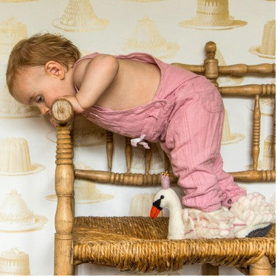 Sew Heart Felt Odette Swan Childrens Slippers on toddler