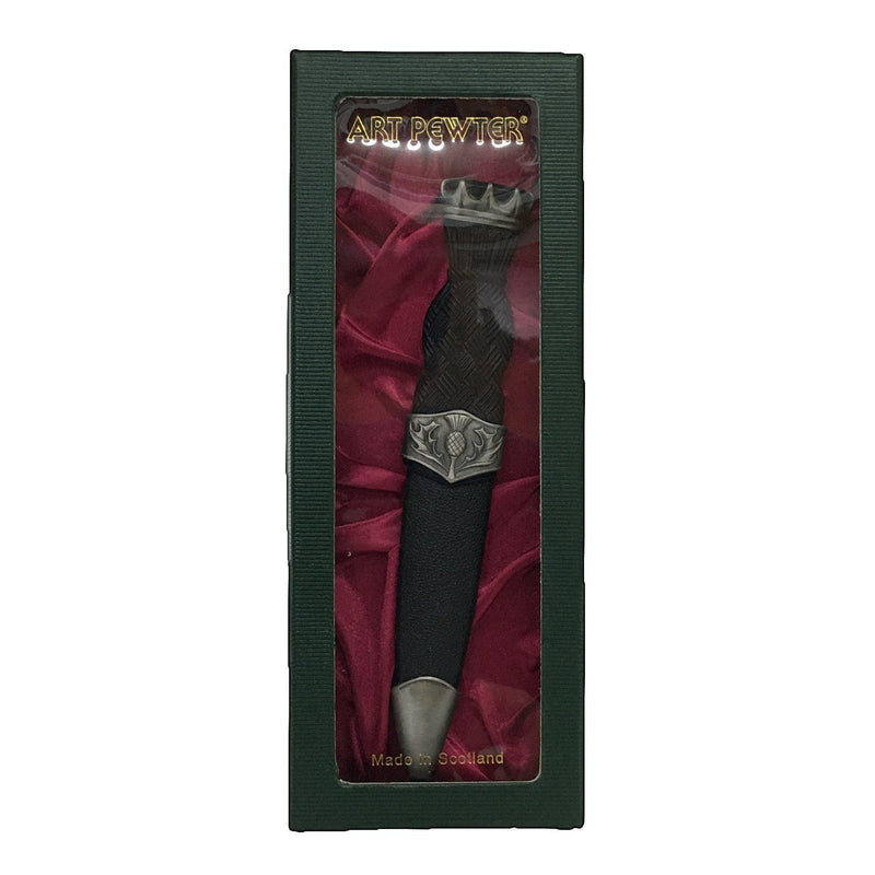 Sgian Dubh Stone Top Thistle/Antique in box
