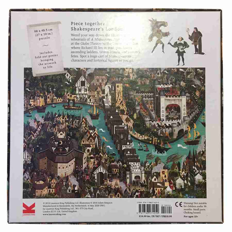 World Of Shakespeare 1000 piece Jigsaw Puzzle back