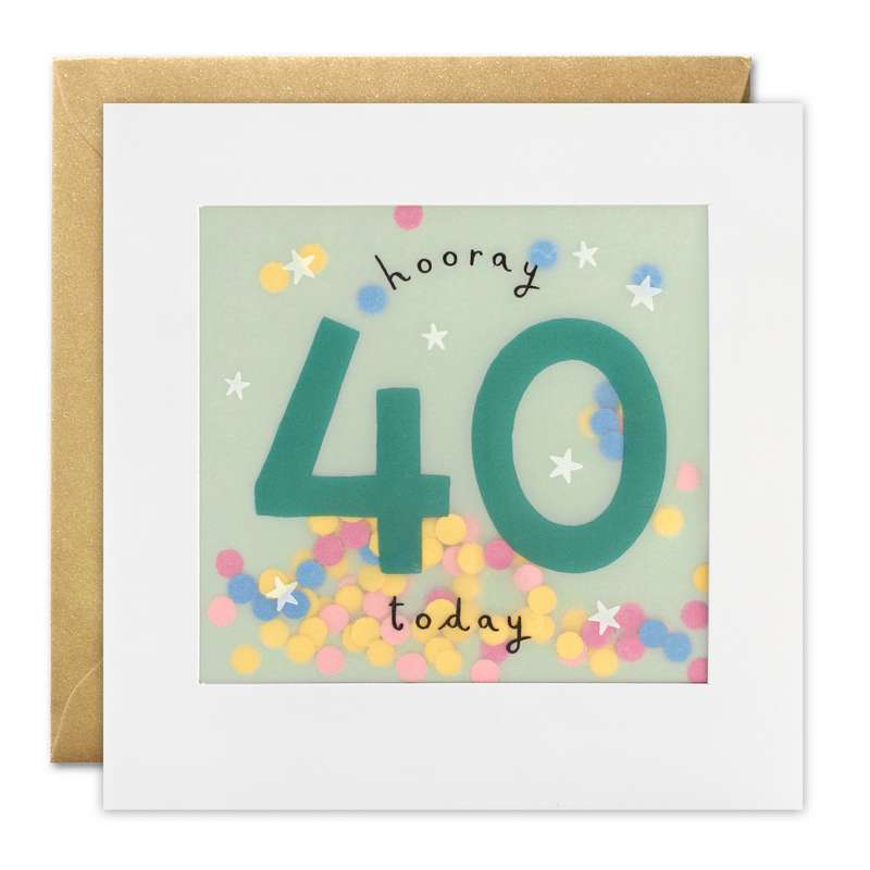 Shakies Birthday Card - Hooray 40 Today PP3322