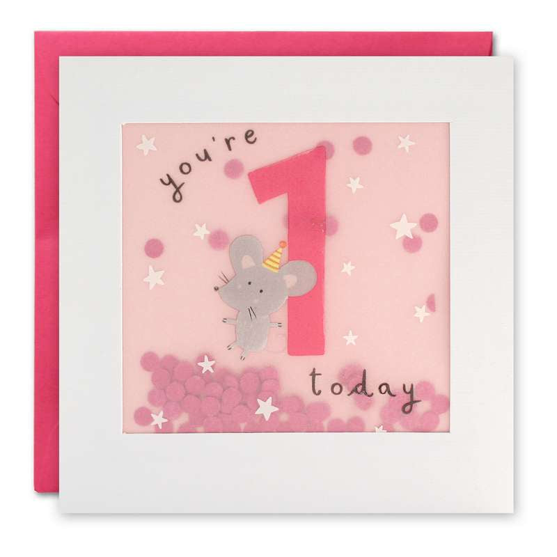 Birthday Card - You're 1 Today Mouse PP3267