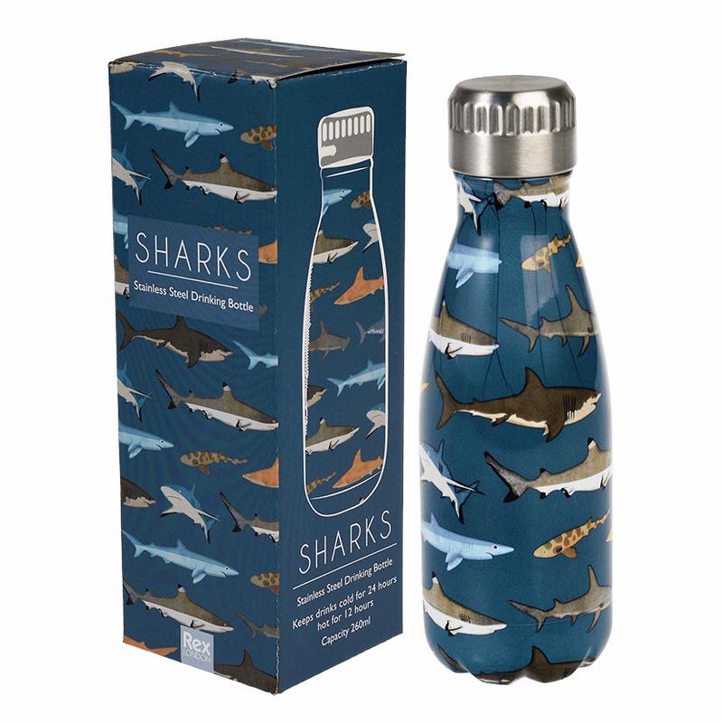 Sharks 260ml Stainless Steel Drinking Bottle 29570 main