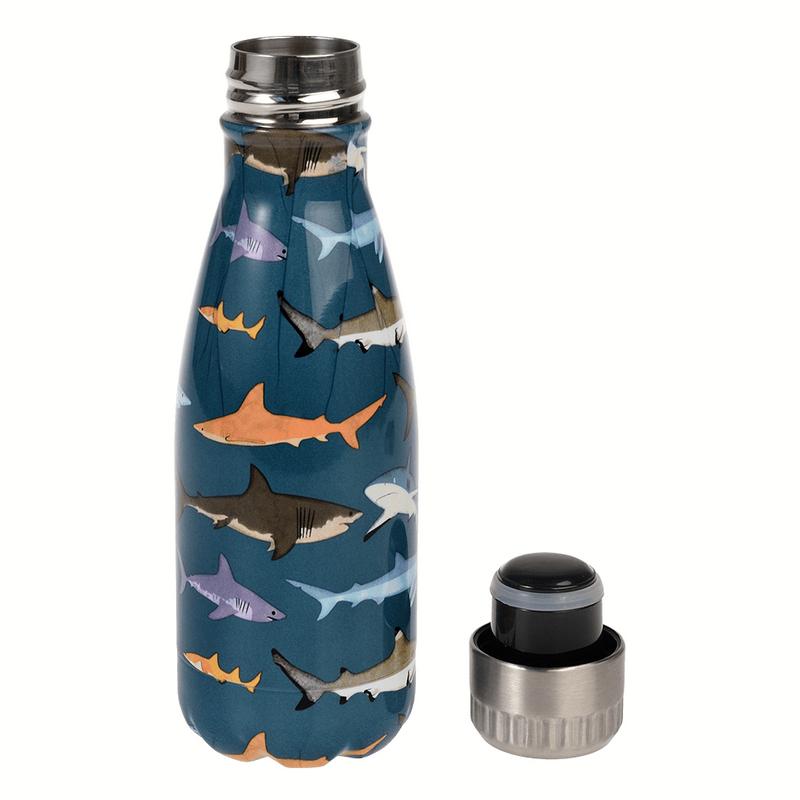 Sharks 260ml Stainless Steel Drinking Bottle 29570 open