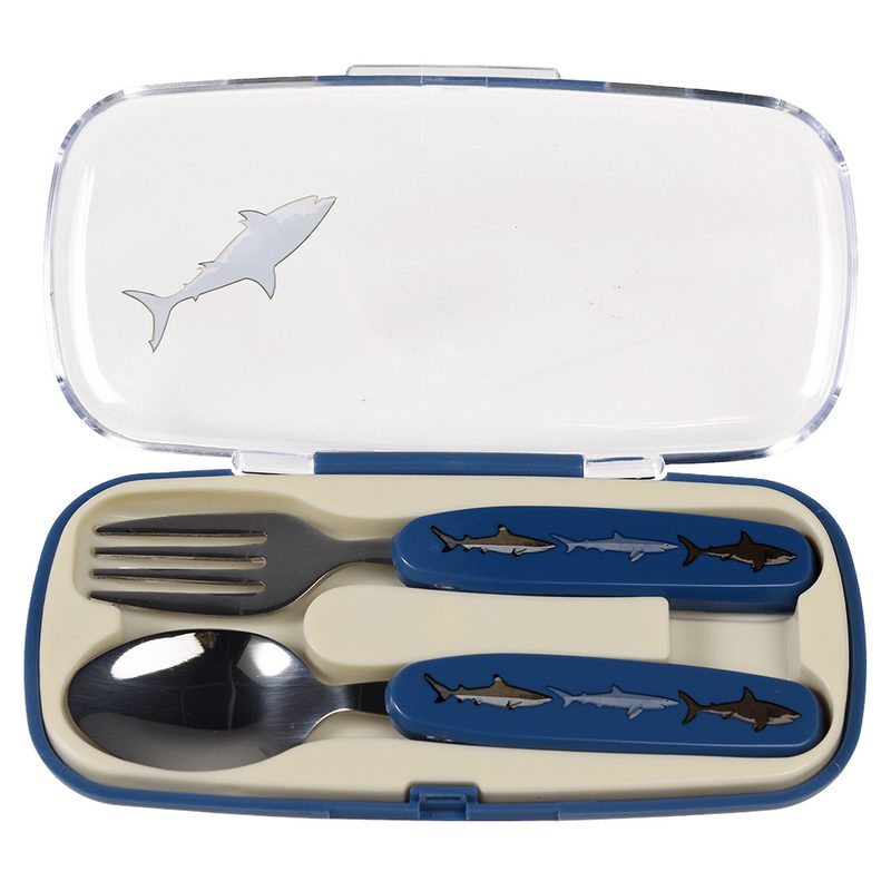 Sharks Children's Cutlery Set 29567 open