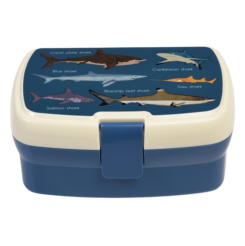 Sharks Lunch Box With Tray 29500 front
