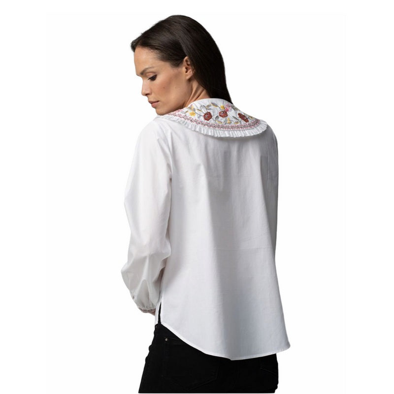 Shirt Company Gwendoline Embroidered Blouse in White back