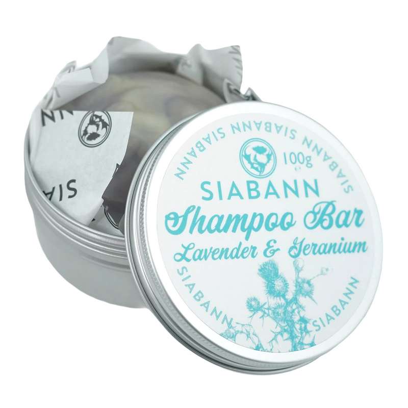 Siabann Shampoo Bar in a Tin - Lavender & Geranium