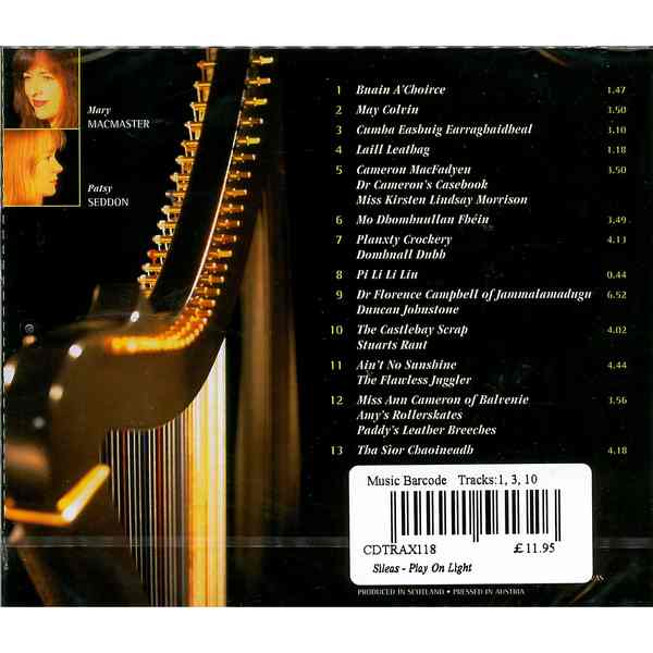 Sileas - Play on Light CD back cover