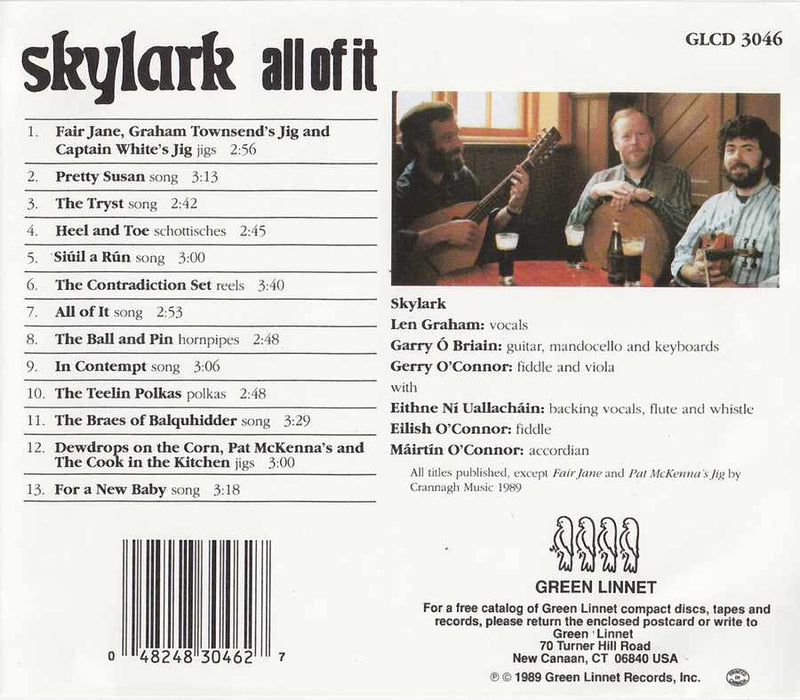Skylark - All Of It GLCD3046 track list inlay