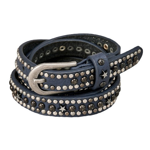 Slim Belt Stars & Studs Navy main