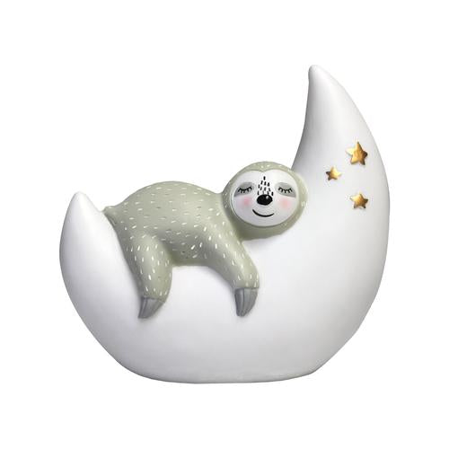 Sloth Over The Moon Mini Led Lamp front