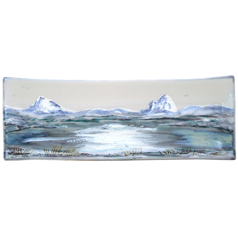 Highland Stoneware Snowscene Plate Long Rectangle