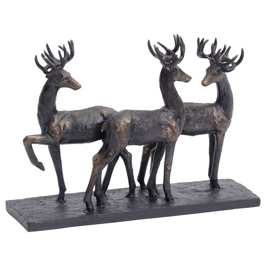 Deer Stag Trio Sculpture