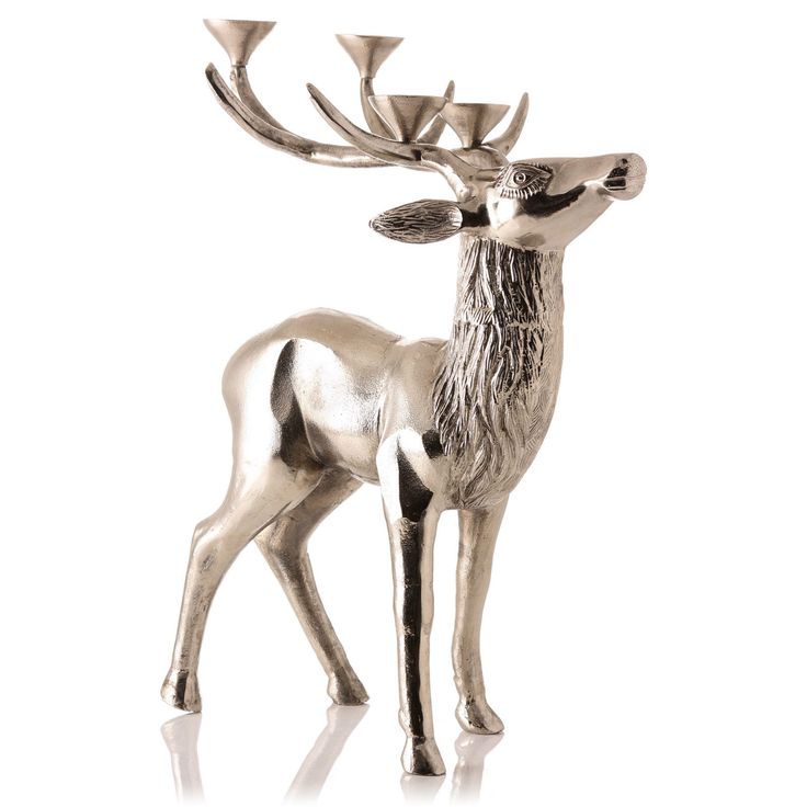 Stag Candelabra with 4 Candle Pointers