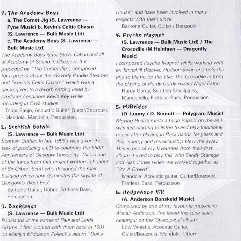 Stevie Lawrence Standing Alone CDLDL1309 CD track details 1
