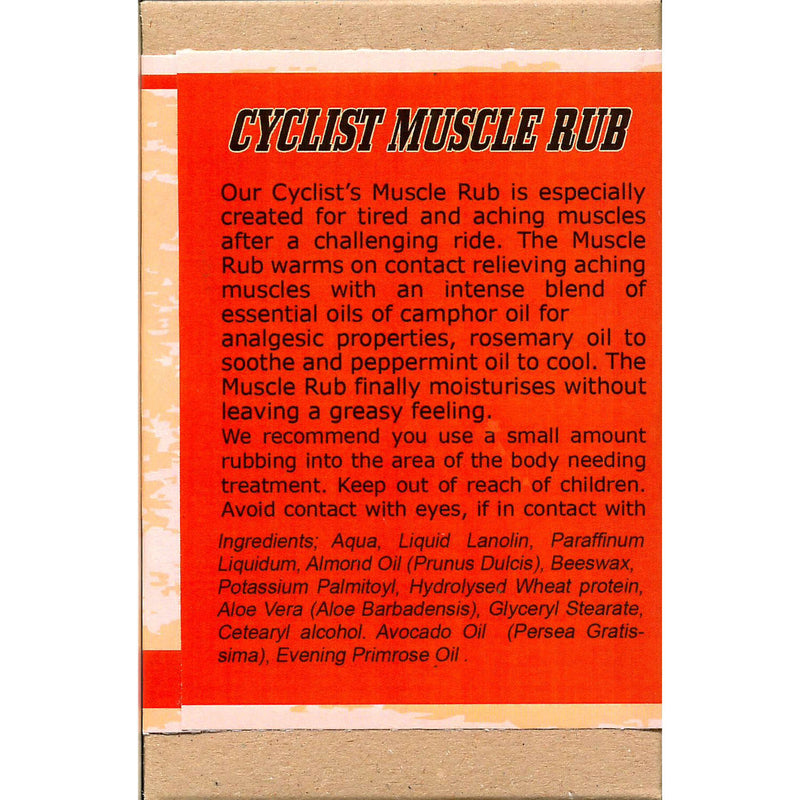 Sting In The Tail - Cyclist's Muscle Rub back label