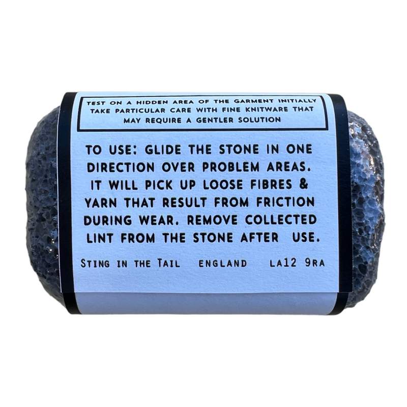 Sting in the Tail Scullery Lint Removal Stone SCJS back