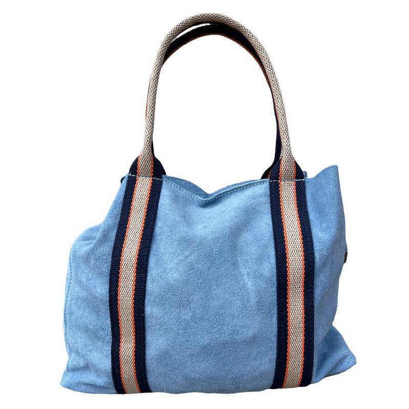 Summer Suede Tote Bag Sky Blue main