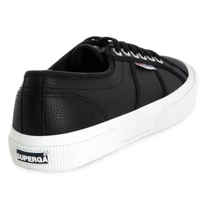 Superga Black Tumbled Leather Trainers S009VH0U_999 back