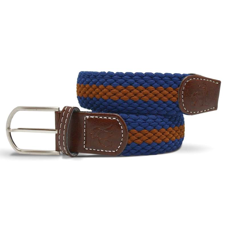 Swole Panda Repreve Woven Belt Blue & Brown Stripe SP-RWB-09 main