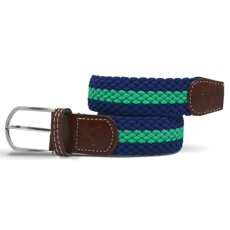 Swole Panda Repreve Woven Belt Blue & Green Stripe SP-RWB-08 main