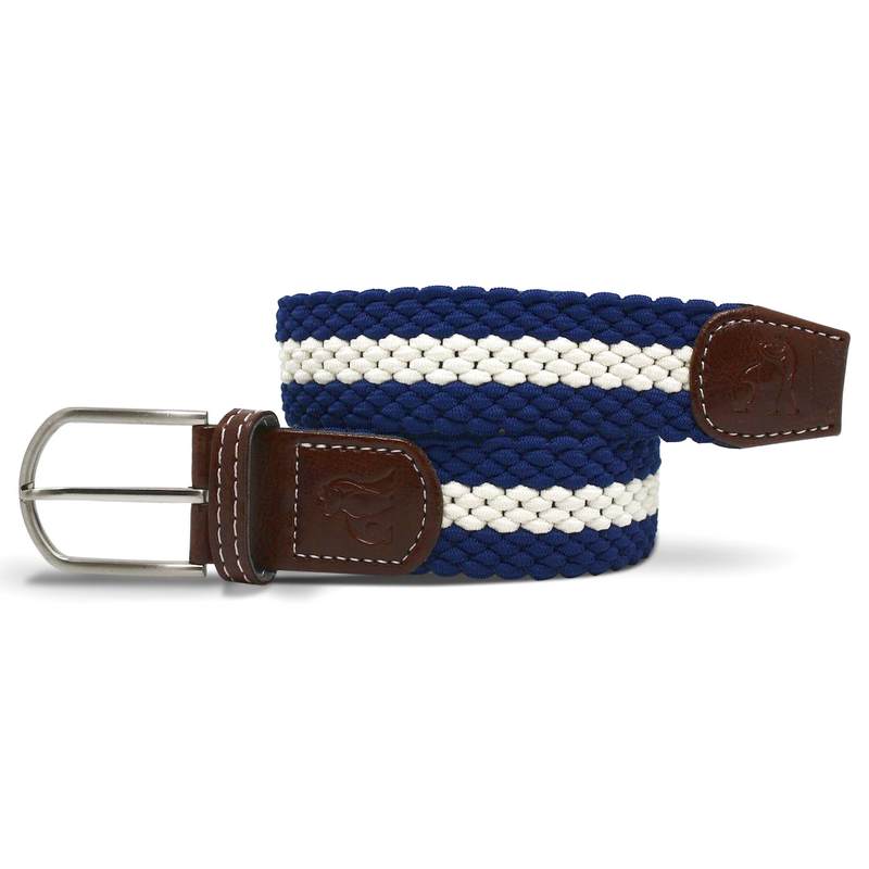 Swole Panda Repreve Woven Belt Blue & White Stripe SP-RWB-10 main