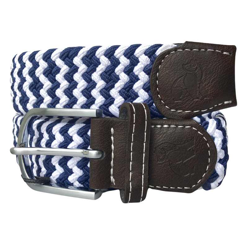 Swole Panda Repreve Woven Belt Navy & White Zigzag SP-RWB-27 main