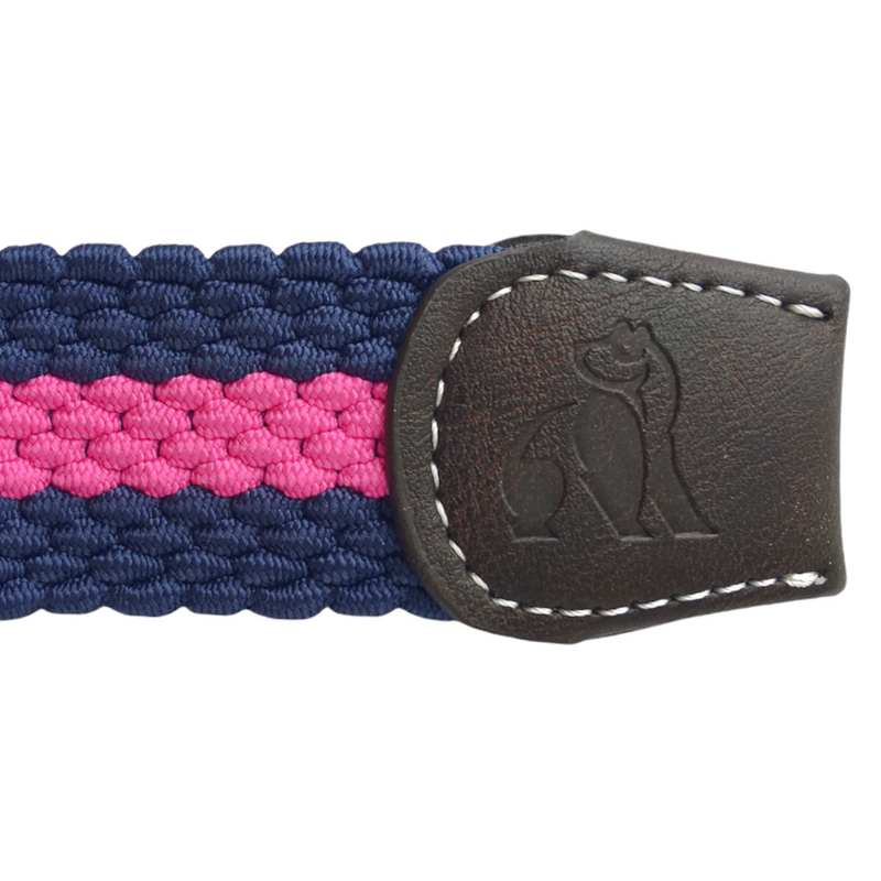 Swole Panda Repreve Woven Belt Rich Pink Stripe SP-RWB-25 end