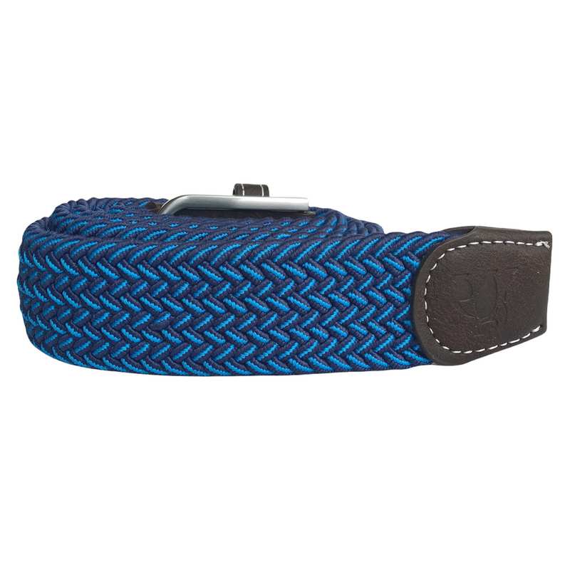 Swole Panda Repreve Woven Belt Royal Blue Weave SP-RWB-32 rolled up side