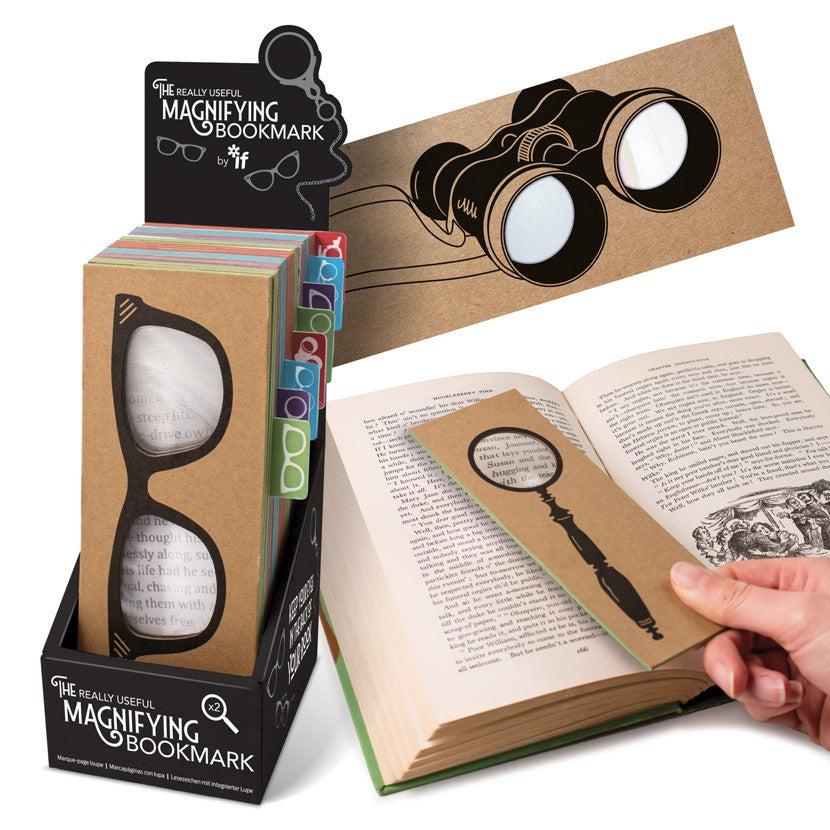 The Really Useful Magnifying Bookmark and book