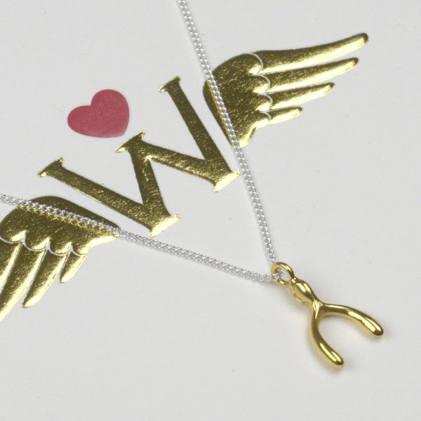 Tales From The Earth Wishbone Charm Necklace WCWBONEN on envelope