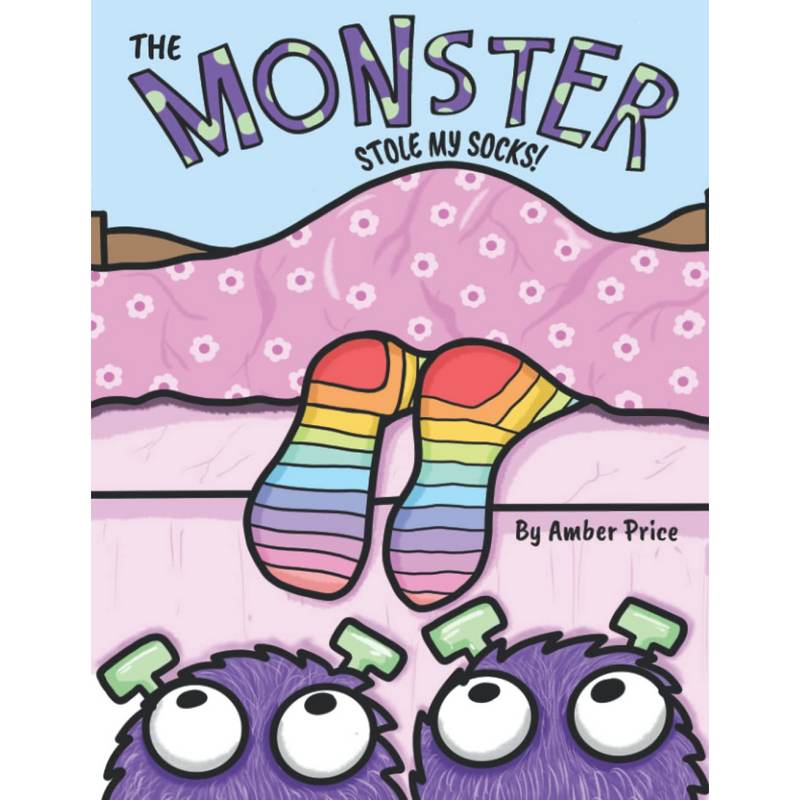 The Monster Stole My Socks Paperback Book By Amber Price front