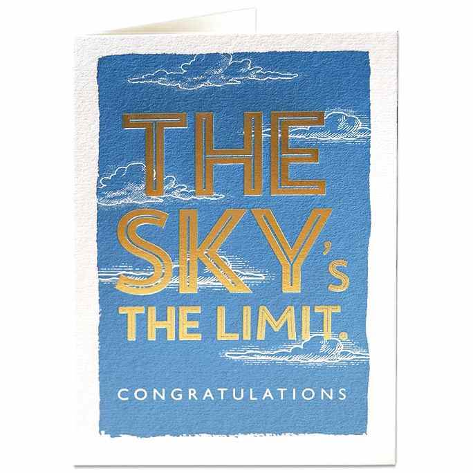 The Sky's The Limit - Congratulations Card QP375