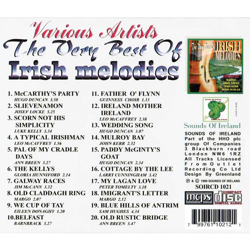 The Very Best Of Irish Melodies SOIRCD1021 CD track list