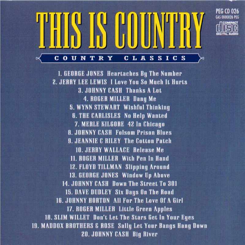 This Is Country: Country Classics CD rear