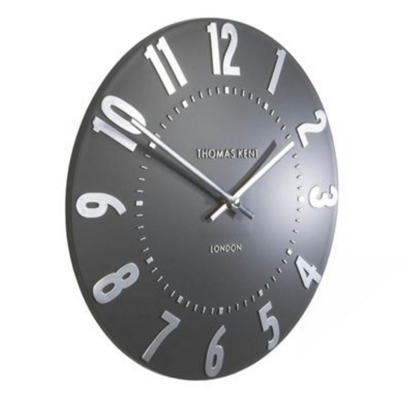 Thomas Kent Mulberry Wall Clock Graphite Silver side