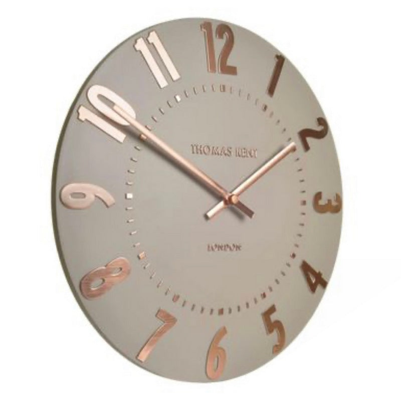 Thomas Kent Mulberry Wall Clock Rose Gold side