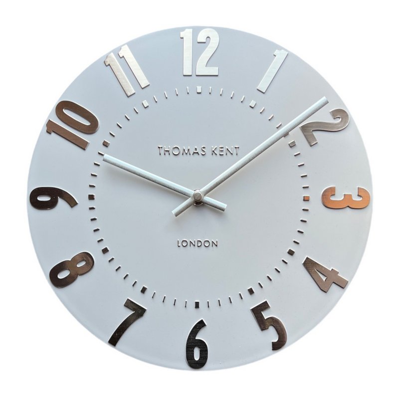 Thomas Kent Silver Cloud Mulberry Small Clock front