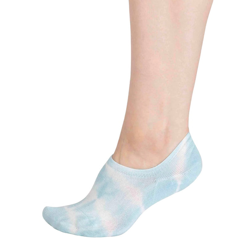 Thought Clothing Anca Bamboo Tie Dye No Show Socks Blue SPW840 side