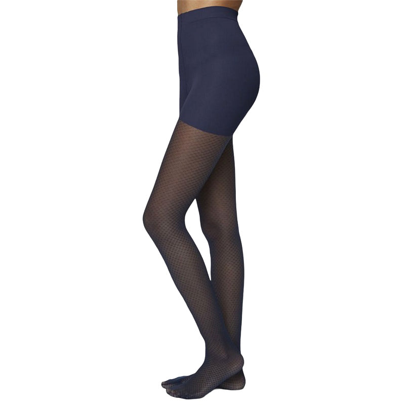 Thought Clothing Anna Recycled Nylon Tights Dark Navy front