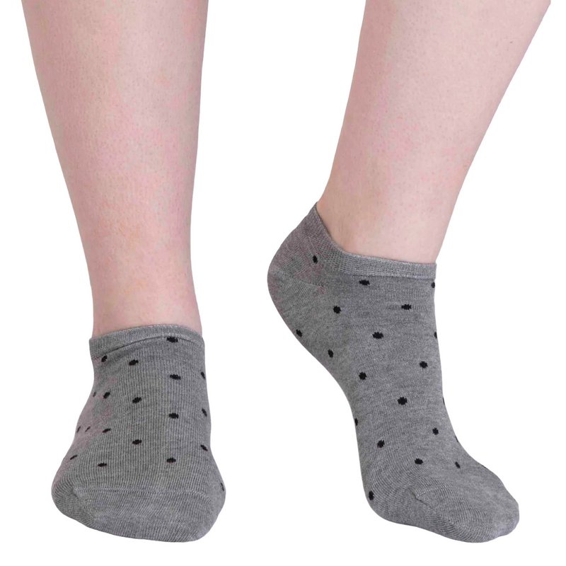 Thought Clothing Dottie Bamboo Ladies Trainer Socks Grey Marle SPW839 front