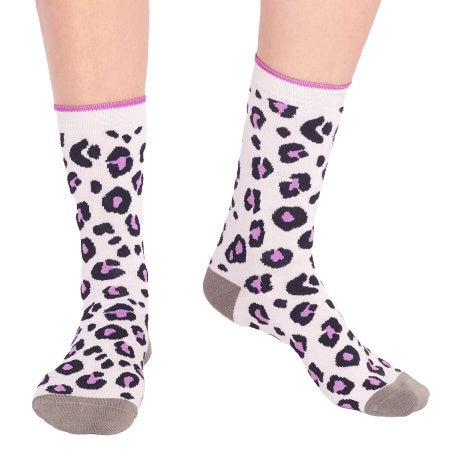 Thought Clothing Zuri Animal Bamboo Ladies Socks in a Bag SBW6704 style 1 front